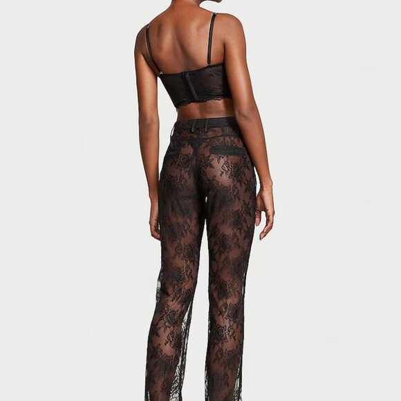 Victorias Secret Black Archive Lace See Through Pant / Size Small - Picture 1 of 11